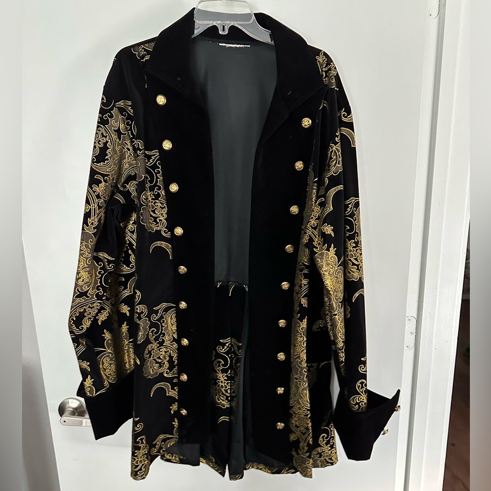XL steampunk velvet jacket